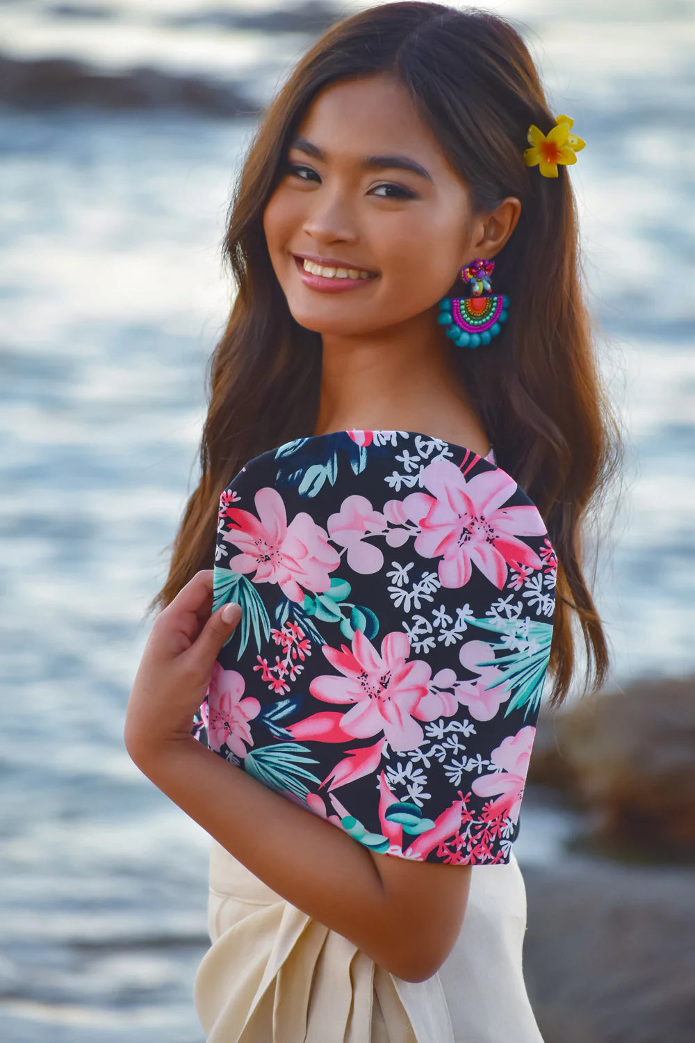 'Sia' Modern Filipiniana Top (Floral) - Image 15