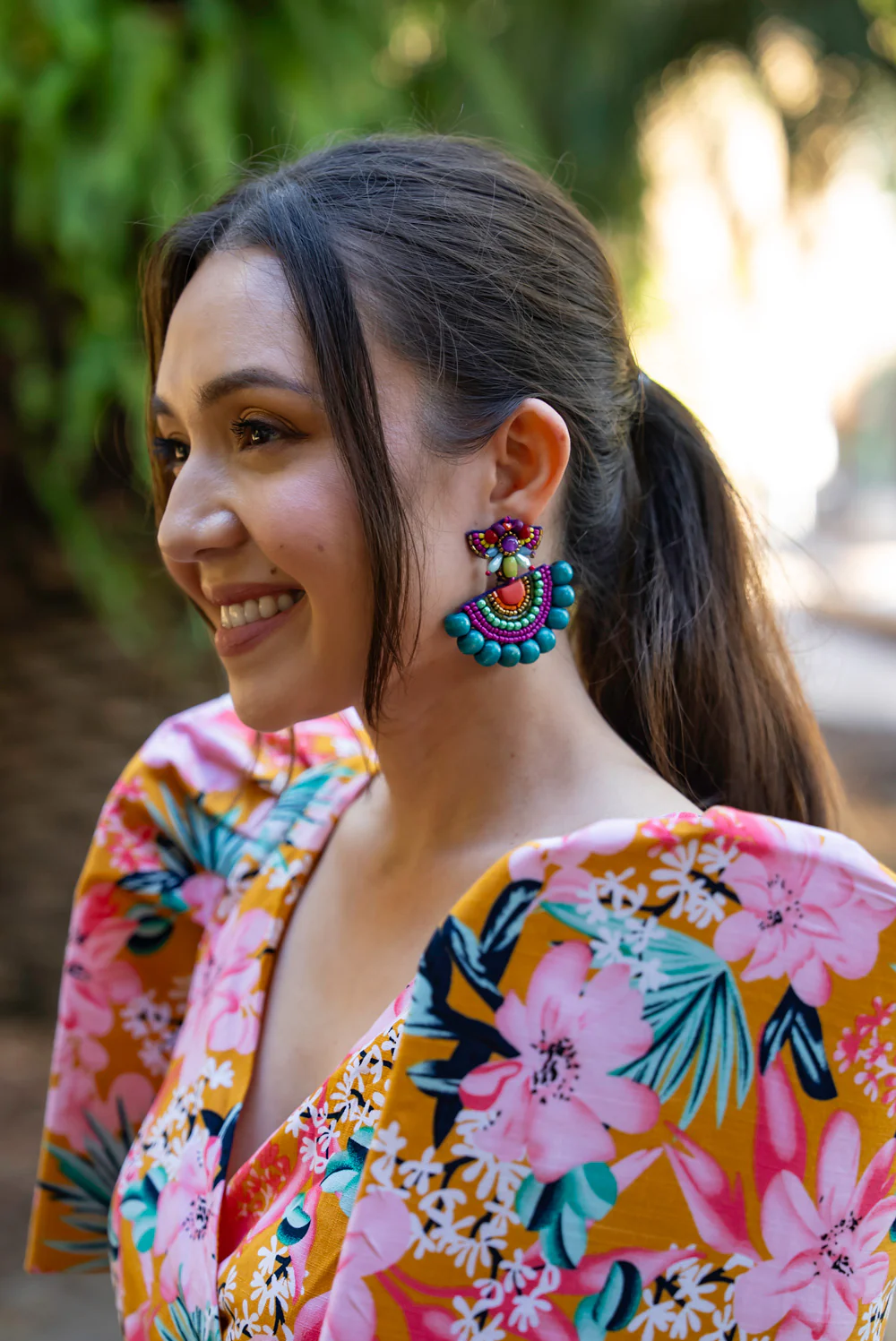 'Cora' Modern Filipiniana Wrap Top (Floral) - Image 24