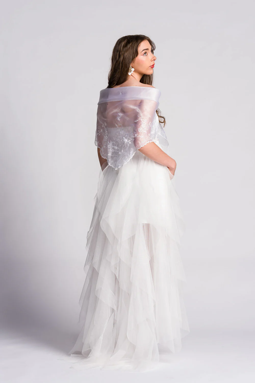 'Maria Clara' Filipiniana Alampay (Snow White) - Image 4