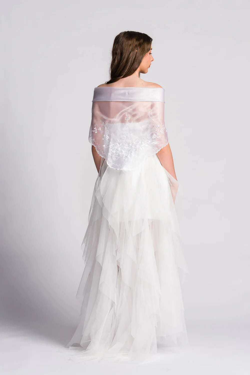 'Maria Clara' Filipiniana Alampay (Snow White) - Image 7