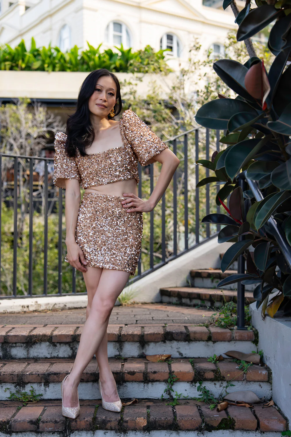 'Binibini' Sequin Mini Skirt (Gold) - Image 27