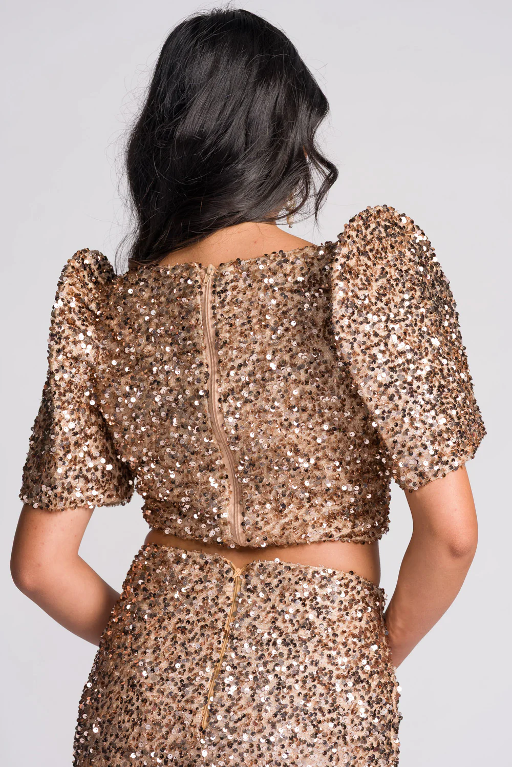 'Binibini' Sequin Mini Skirt (Gold) - Image 4