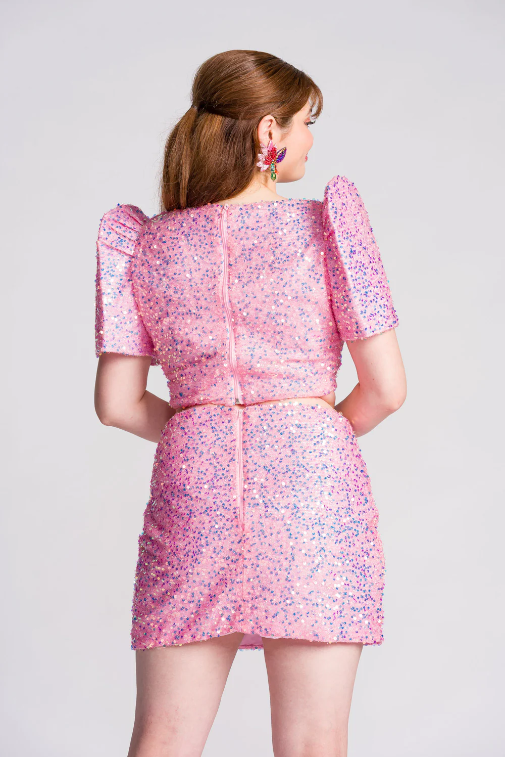 'Binibini' Sequin Mini Skirt (Pastel Pink) - Image 15