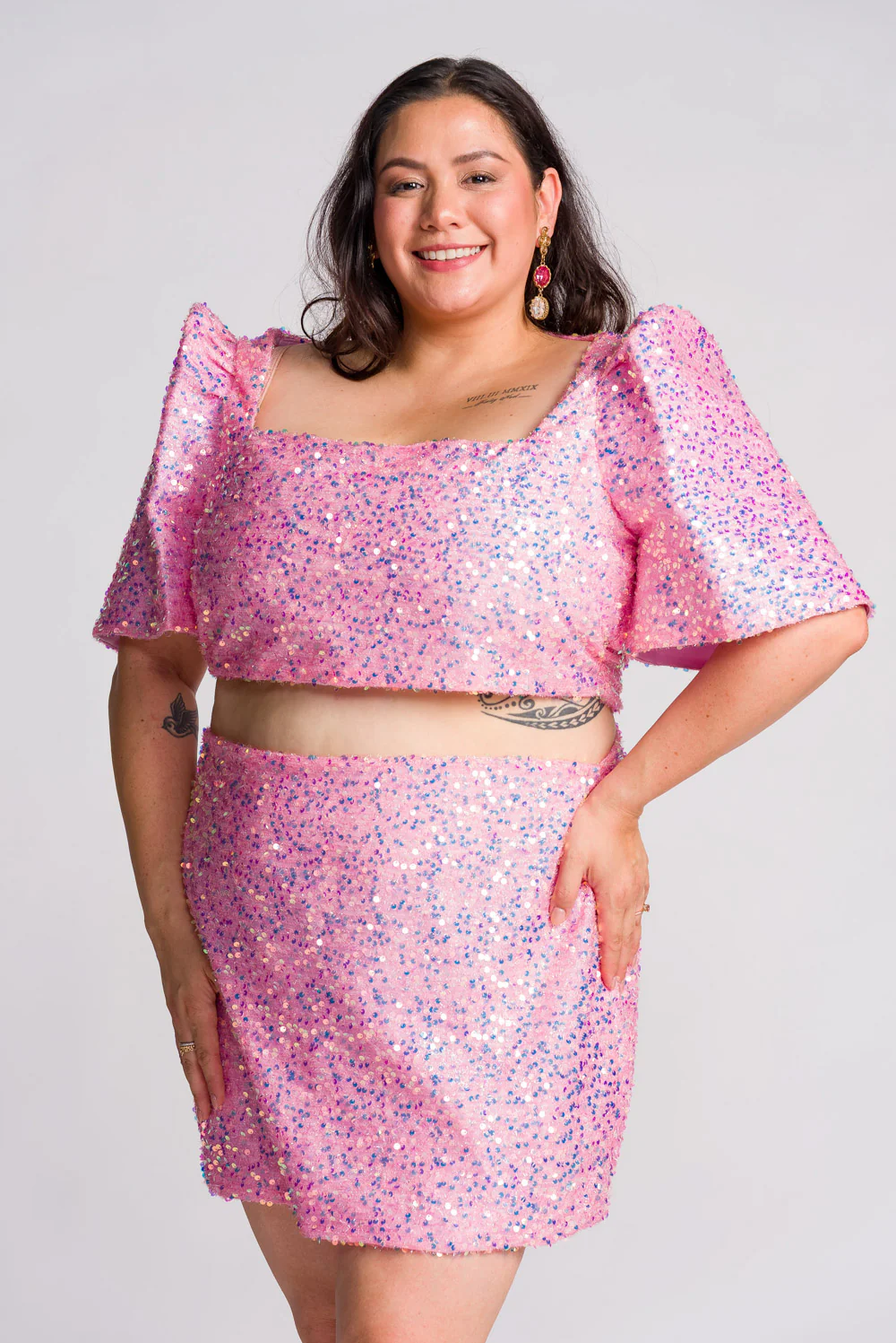 'Binibini' Sequin Mini Skirt (Pastel Pink) - Image 17