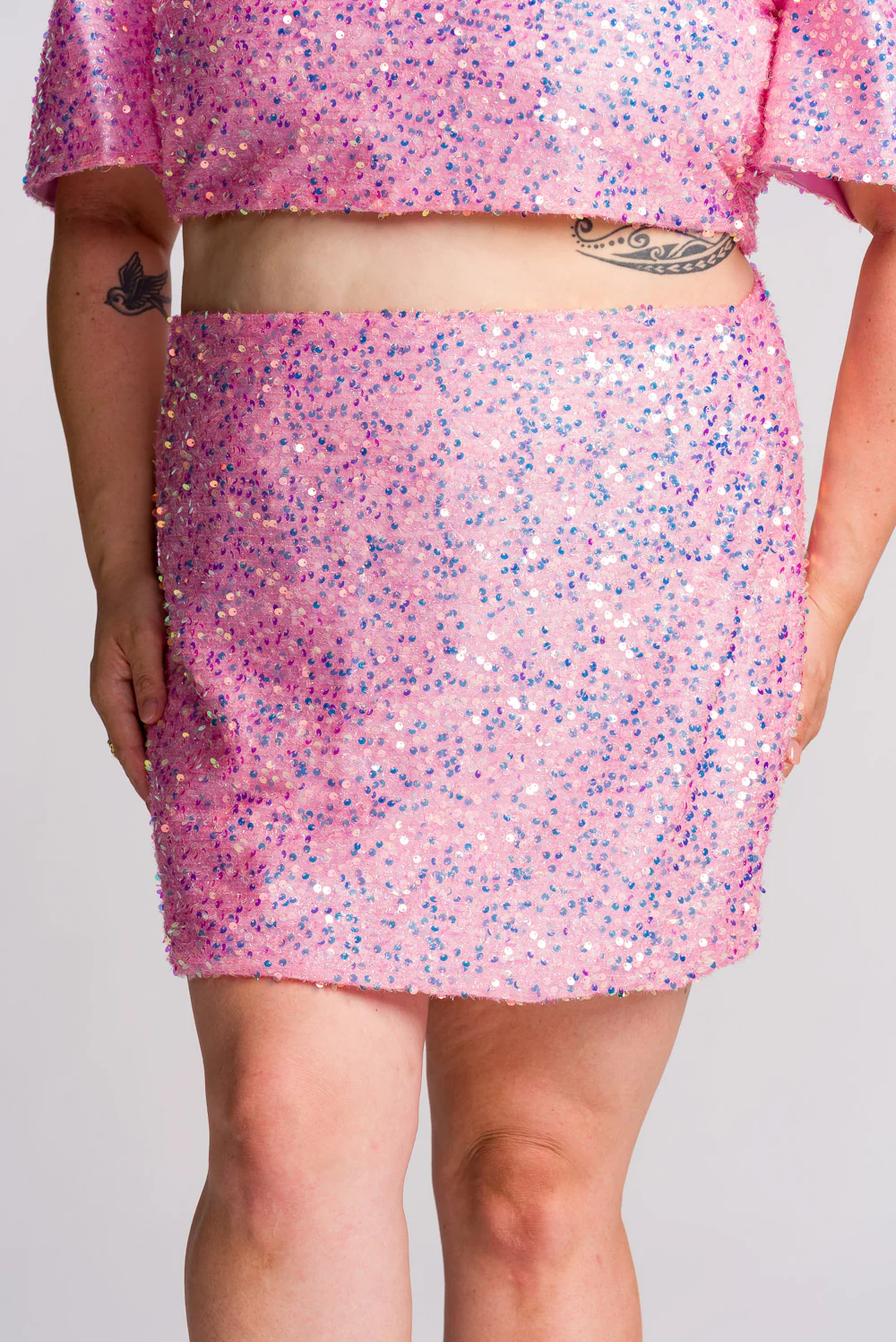'Binibini' Sequin Mini Skirt (Pastel Pink) - Image 18