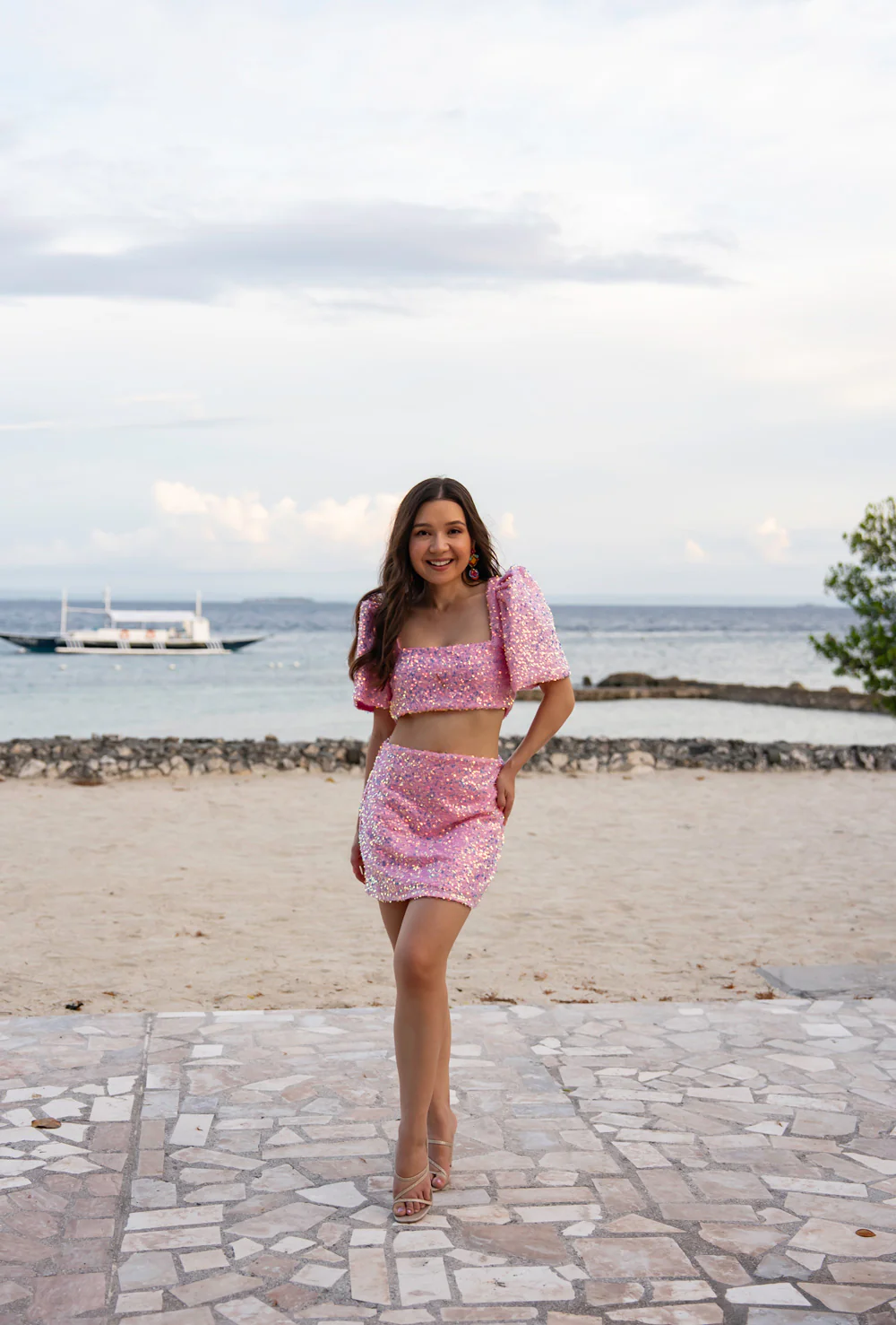 'Binibini' Sequin Mini Skirt (Pastel Pink) - Image 29