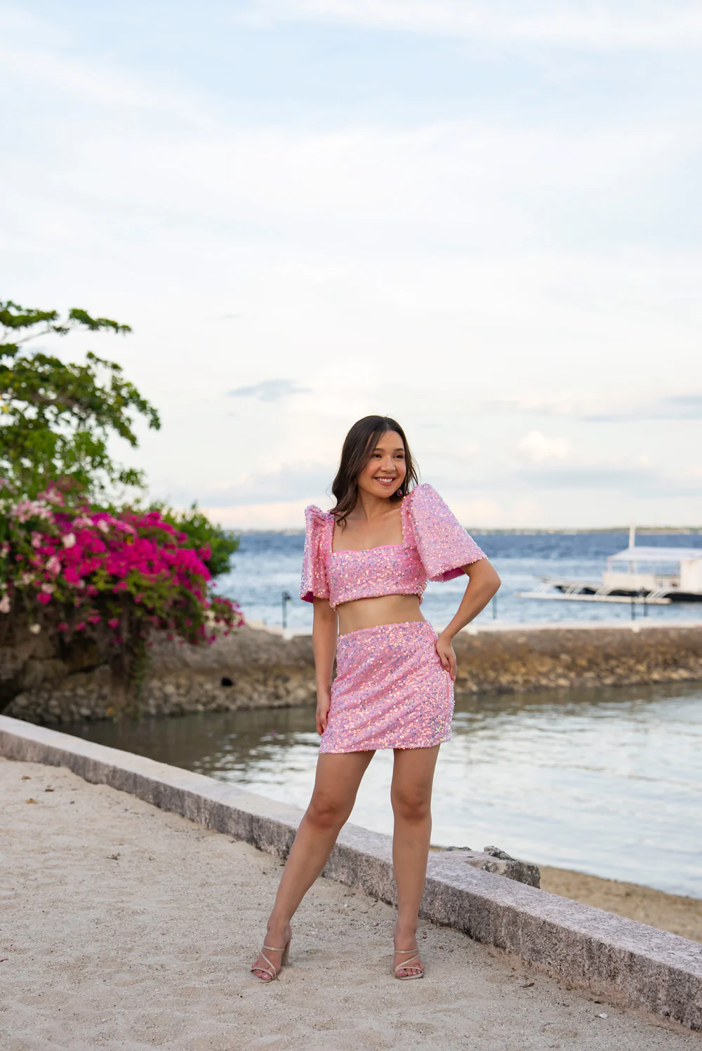 'Binibini' Sequin Mini Skirt (Pastel Pink) - Image 30