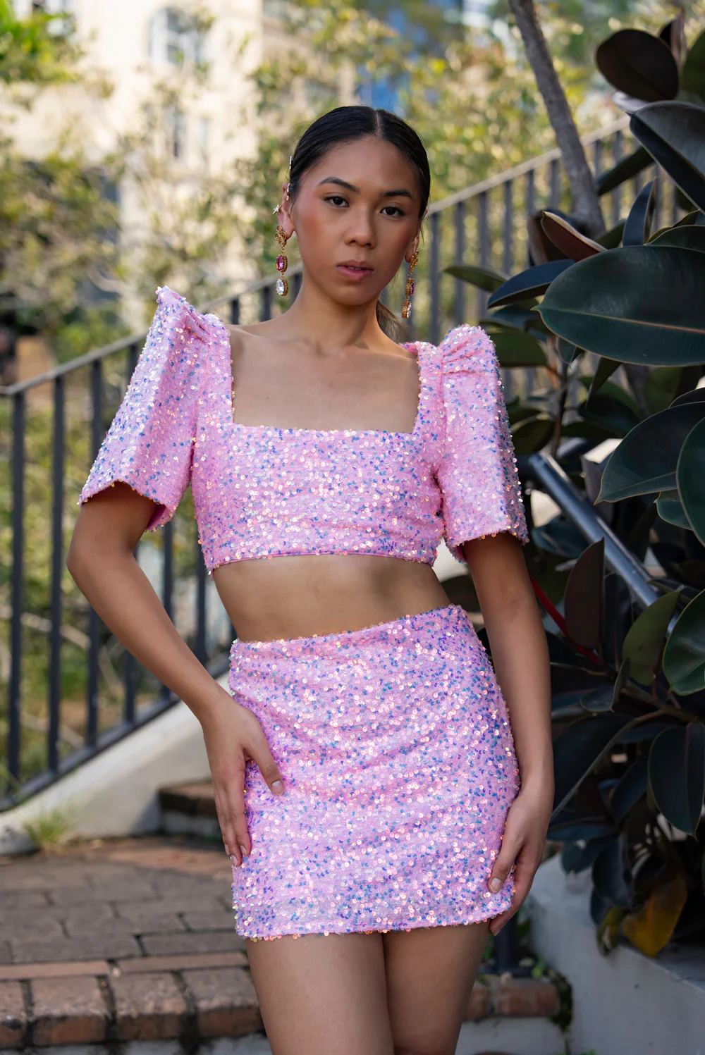 'Binibini' Sequin Mini Skirt (Pastel Pink) - Image 31