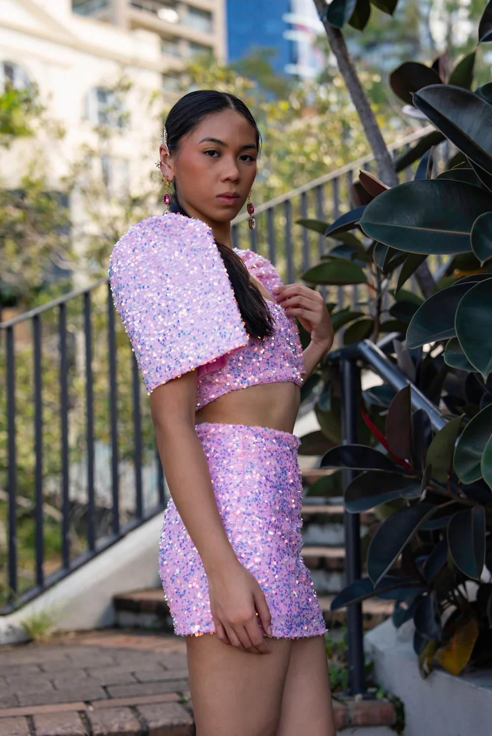 'Binibini' Sequin Mini Skirt (Pastel Pink) - Image 33