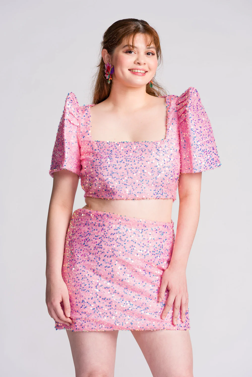 'Binibini' Sequin Mini Skirt (Pastel Pink) - Image 12