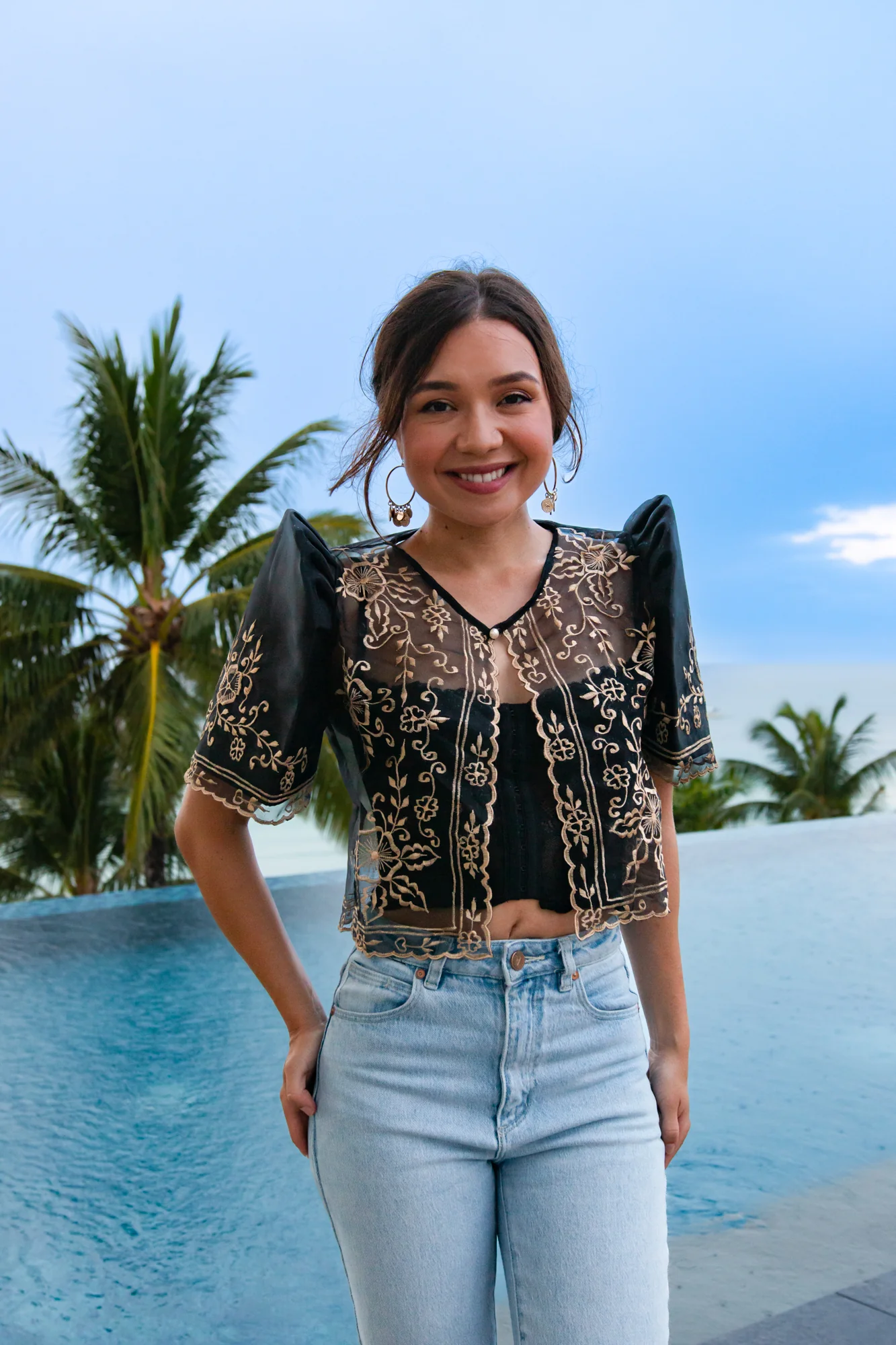 'Carmen' Filipiniana Bolero (Black) - Image 10