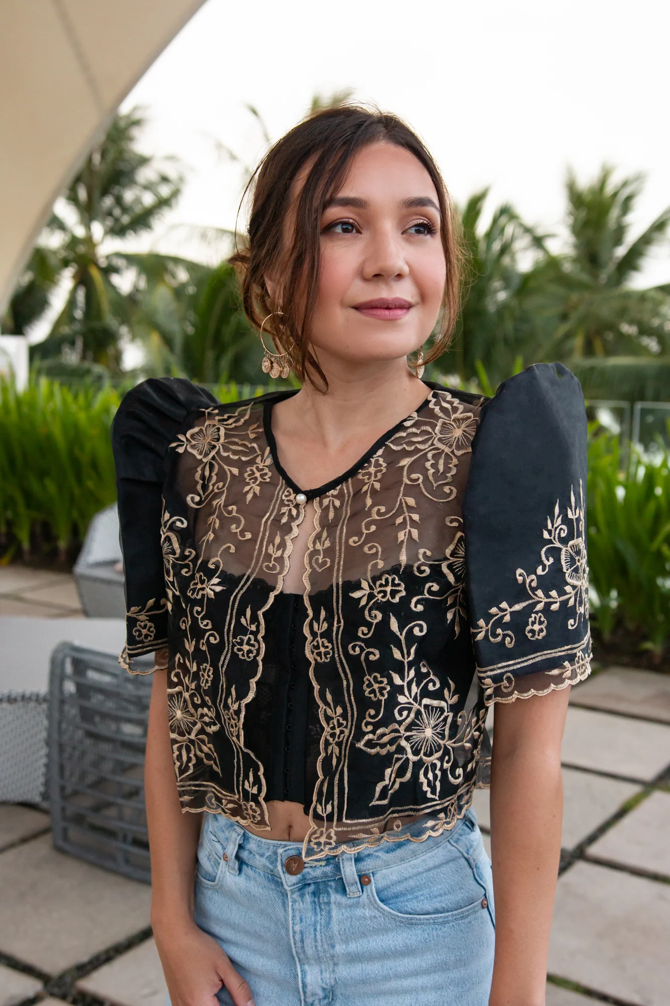 'Carmen' Filipiniana Bolero (Black) - Image 13