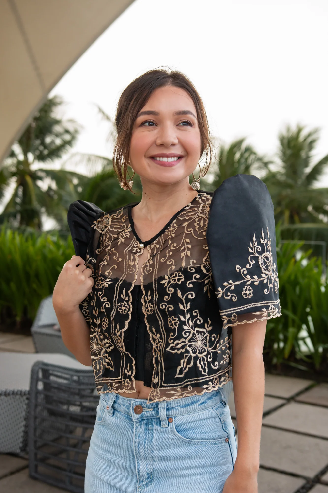 'Carmen' Filipiniana Bolero (Black) - Image 14