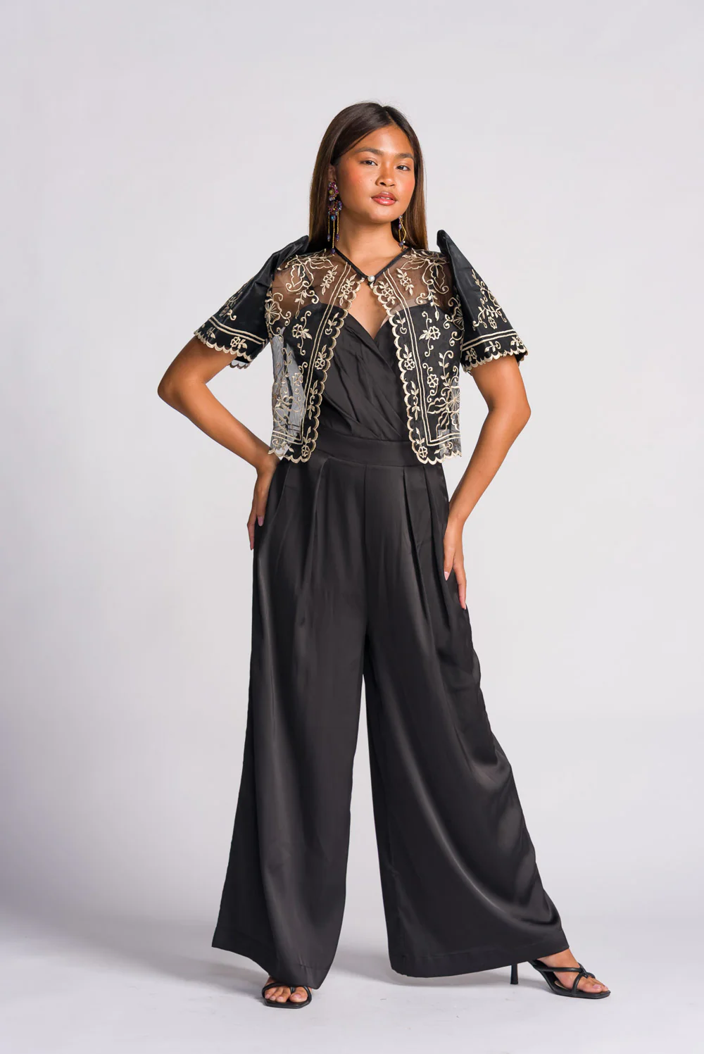 'Carmen' Filipiniana Bolero (Black) - Image 7