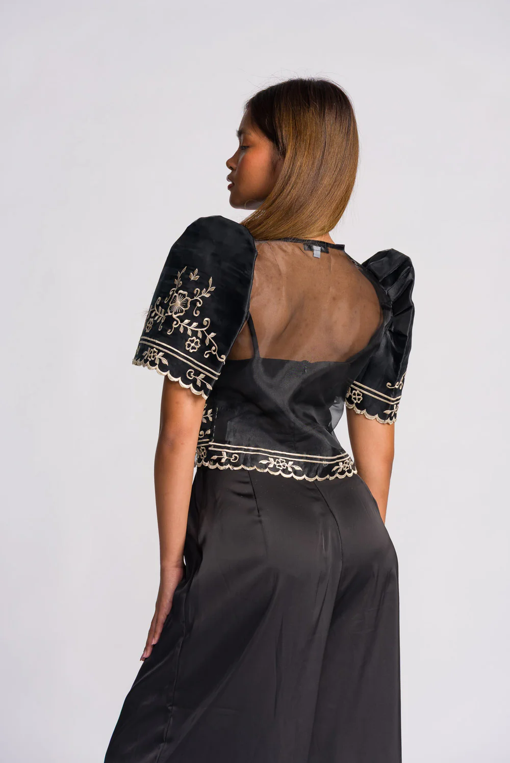 'Carmen' Filipiniana Bolero (Black) - Image 8