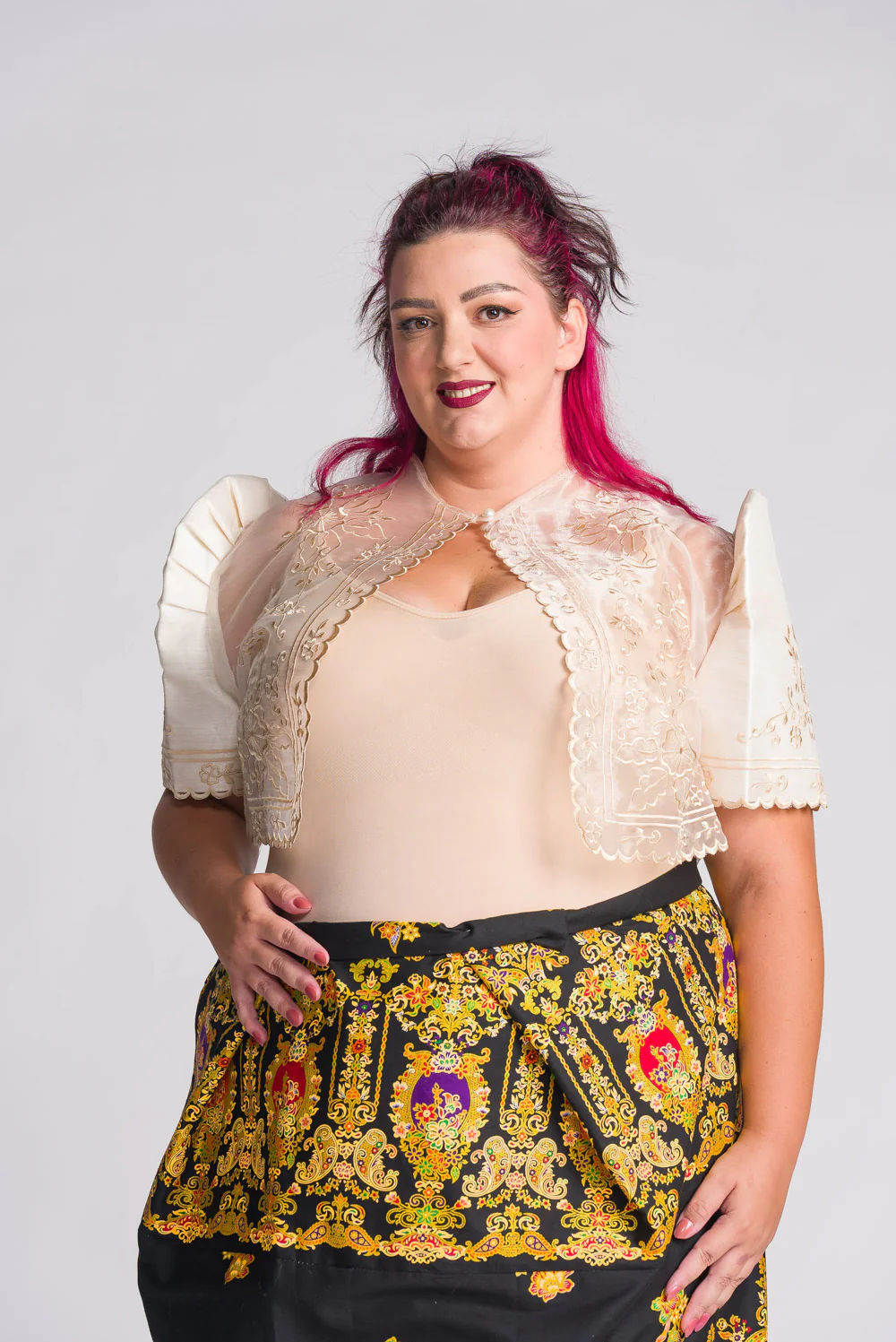 'Carmen' Filipiniana Bolero (Cream) - Image 10