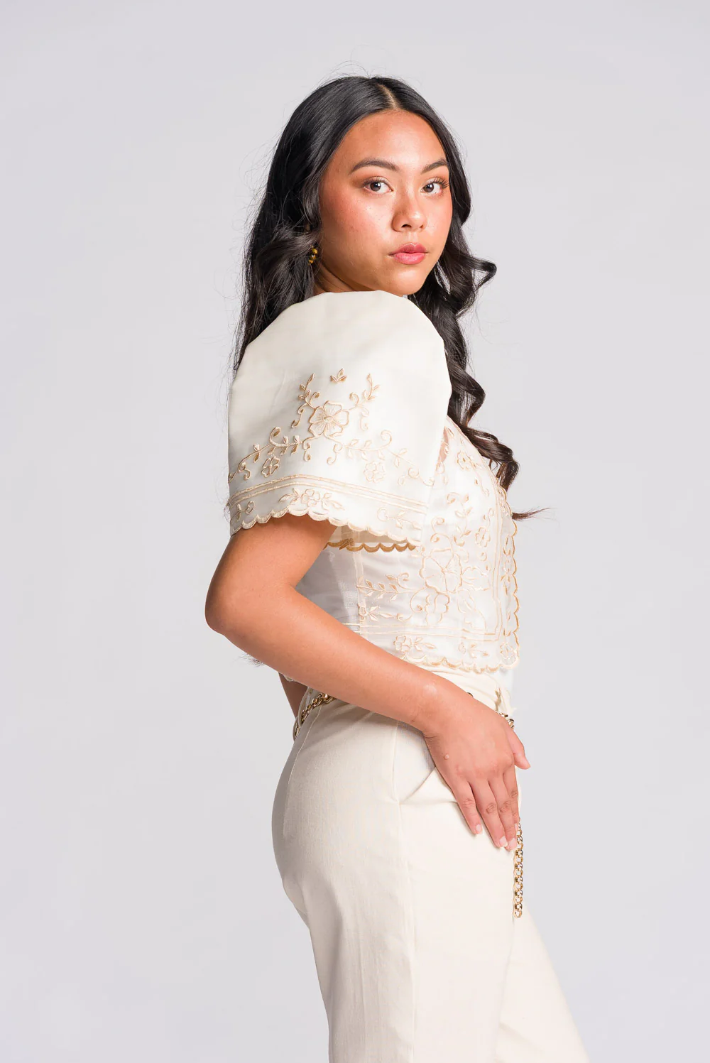 'Carmen' Filipiniana Bolero (Cream) - Image 5