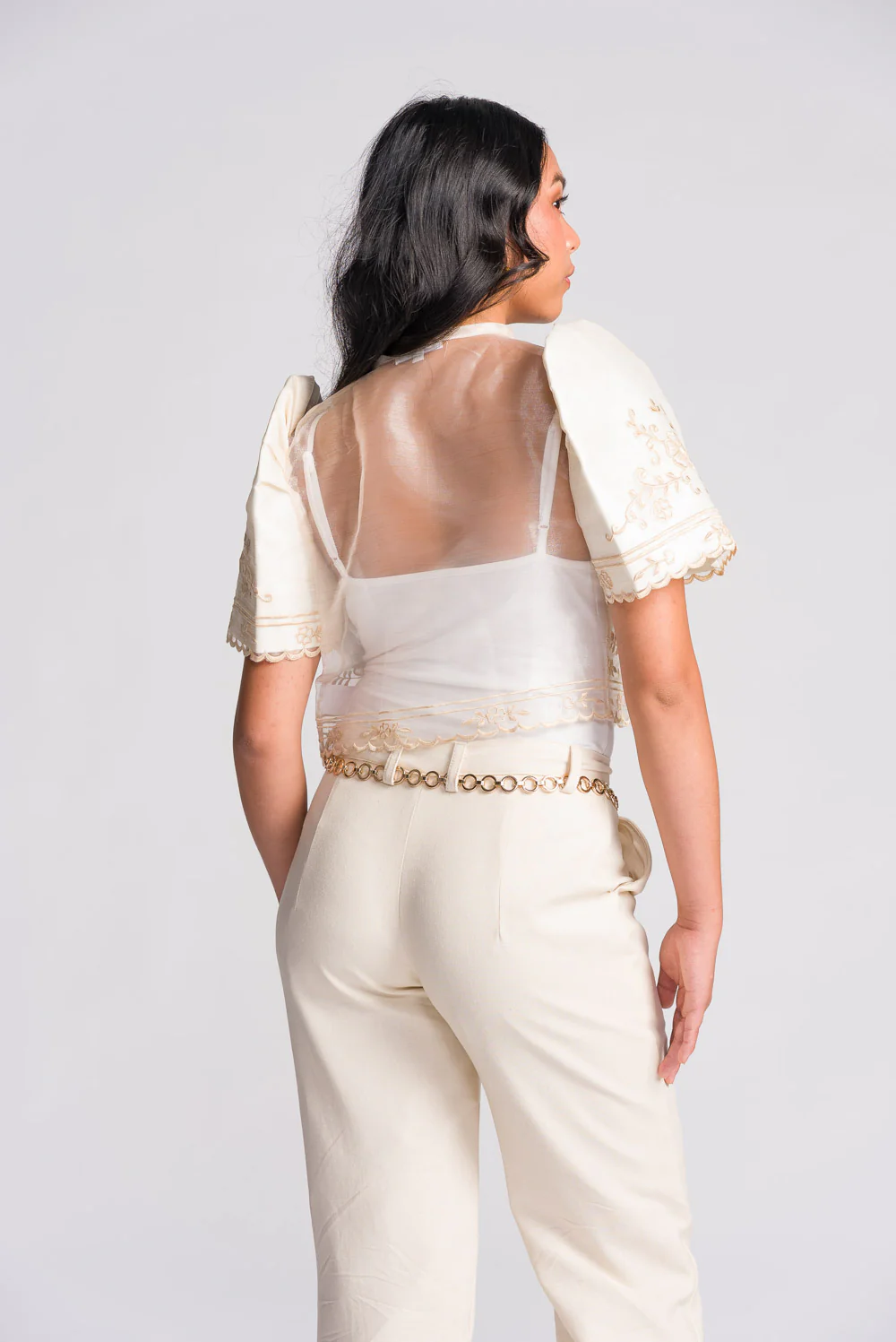 'Carmen' Filipiniana Bolero (Cream) - Image 6