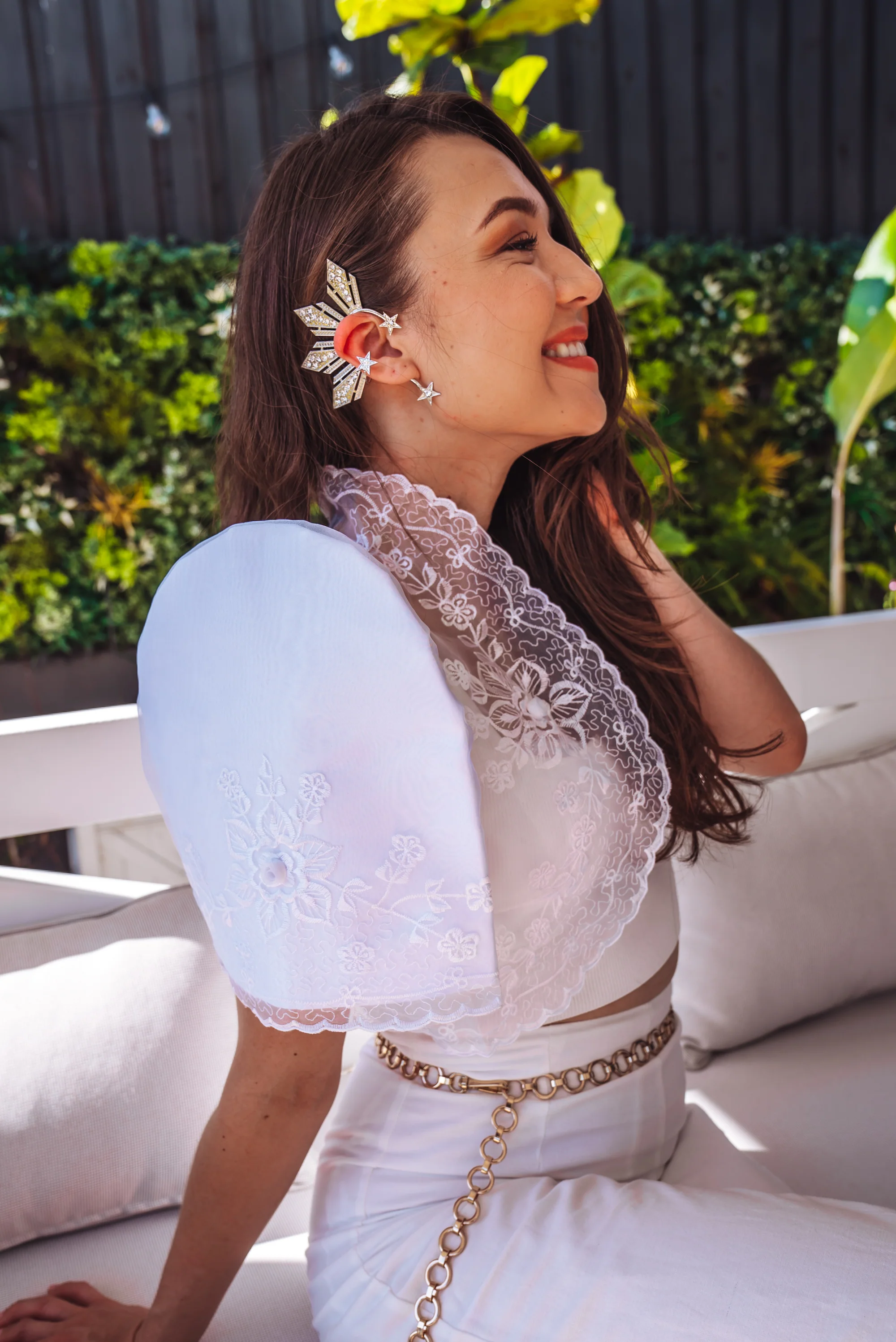 'Catriona' Sun & Stars Ear Cuff (Silver | Glam) - Image 5