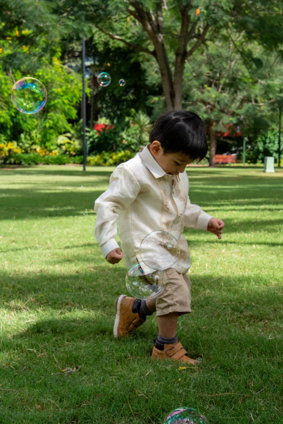 'Antonito' Children's Barong Tagalog – Cream, Organza - Image 9
