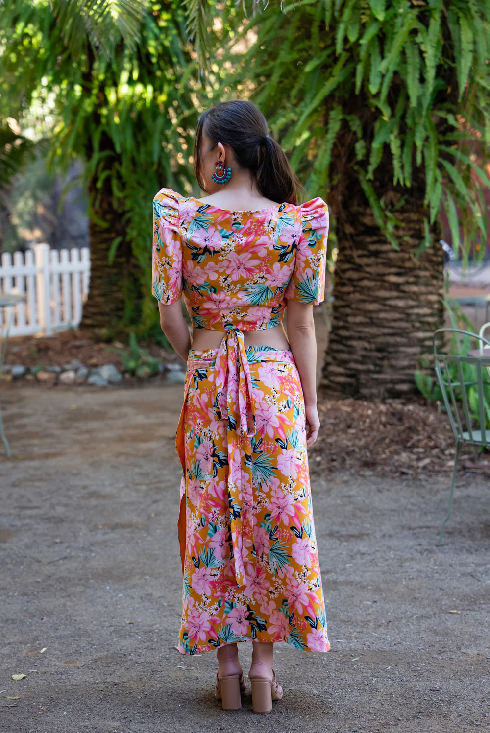 'Cora' Modern Filipiniana Wrap Top (Floral) - Image 21