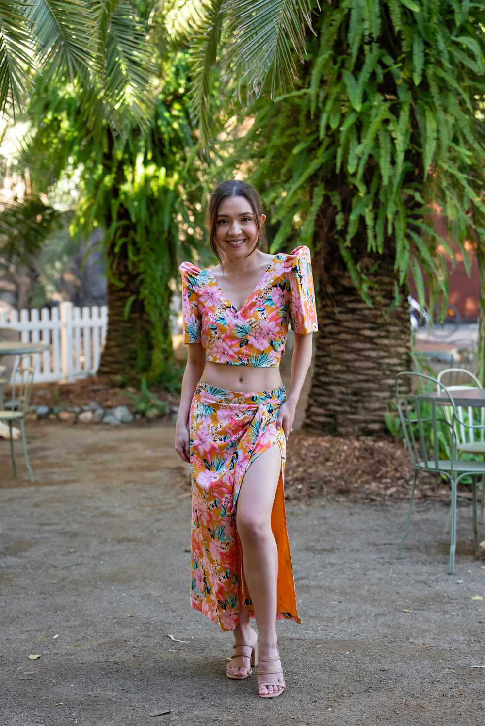 'Cora' Modern Filipiniana Wrap Top (Floral) - Image 23