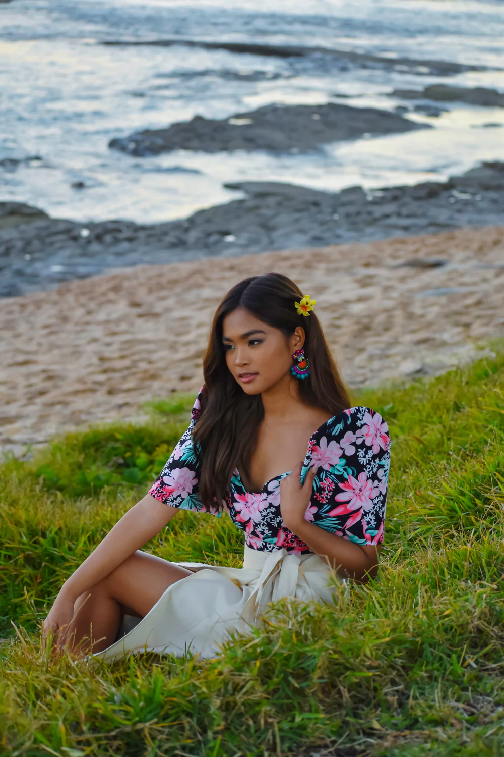 'Sia' Modern Filipiniana Top (Floral) - Image 12