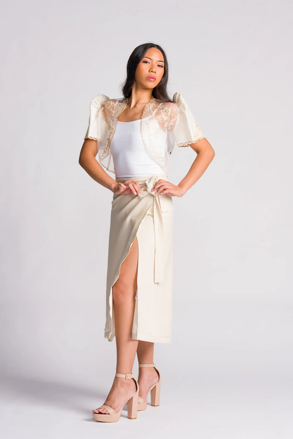 'Maria' Filipiniana Bolero (Cream) - Image 7