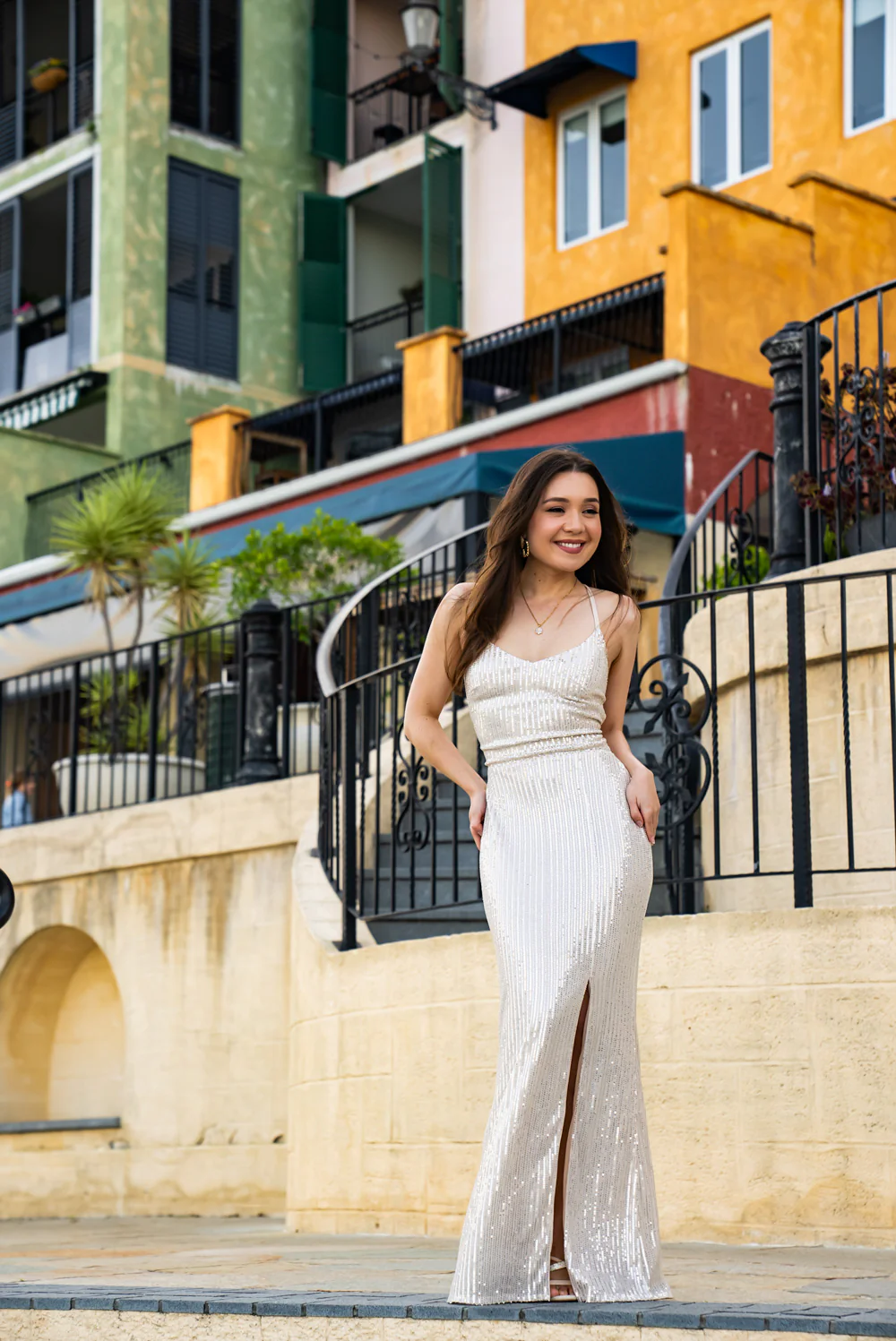 'Kim' Sequin Prom & Formal Dress (Champagne) - Image 13