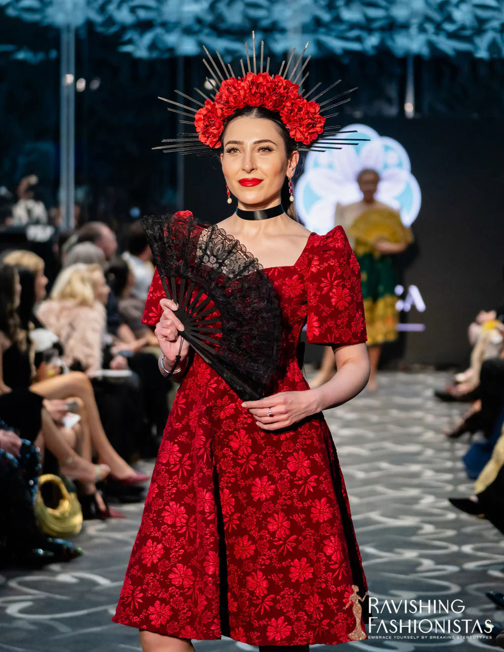 'Love' Midi Filipiniana Dress (Rose Red) - Image 29