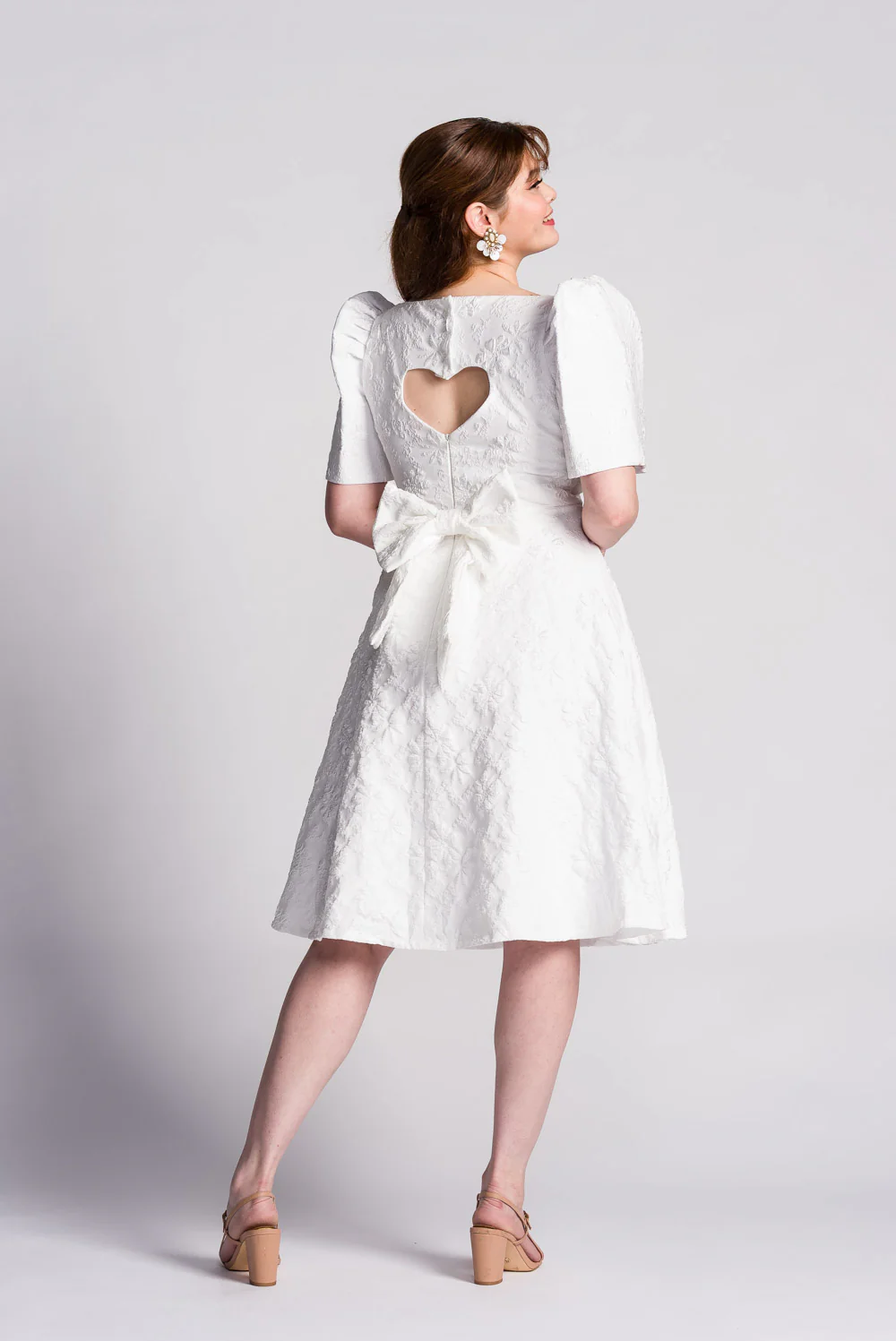 'Love' Midi Filipiniana Dress (Snow White) - Image 12