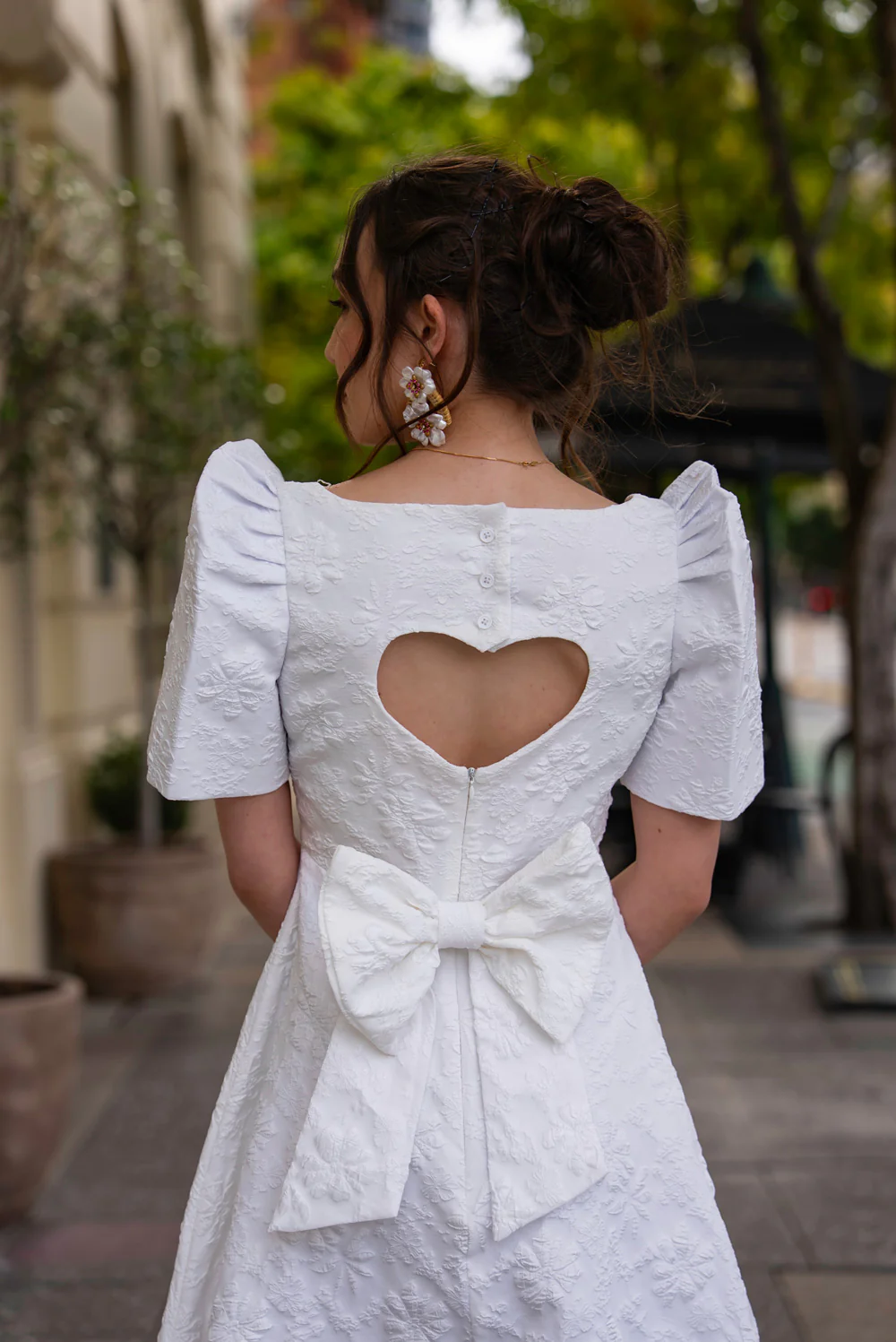 'Love' Midi Filipiniana Dress (Snow White) - Image 16