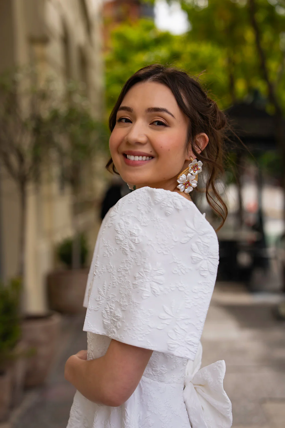 'Love' Midi Filipiniana Dress (Snow White) - Image 19