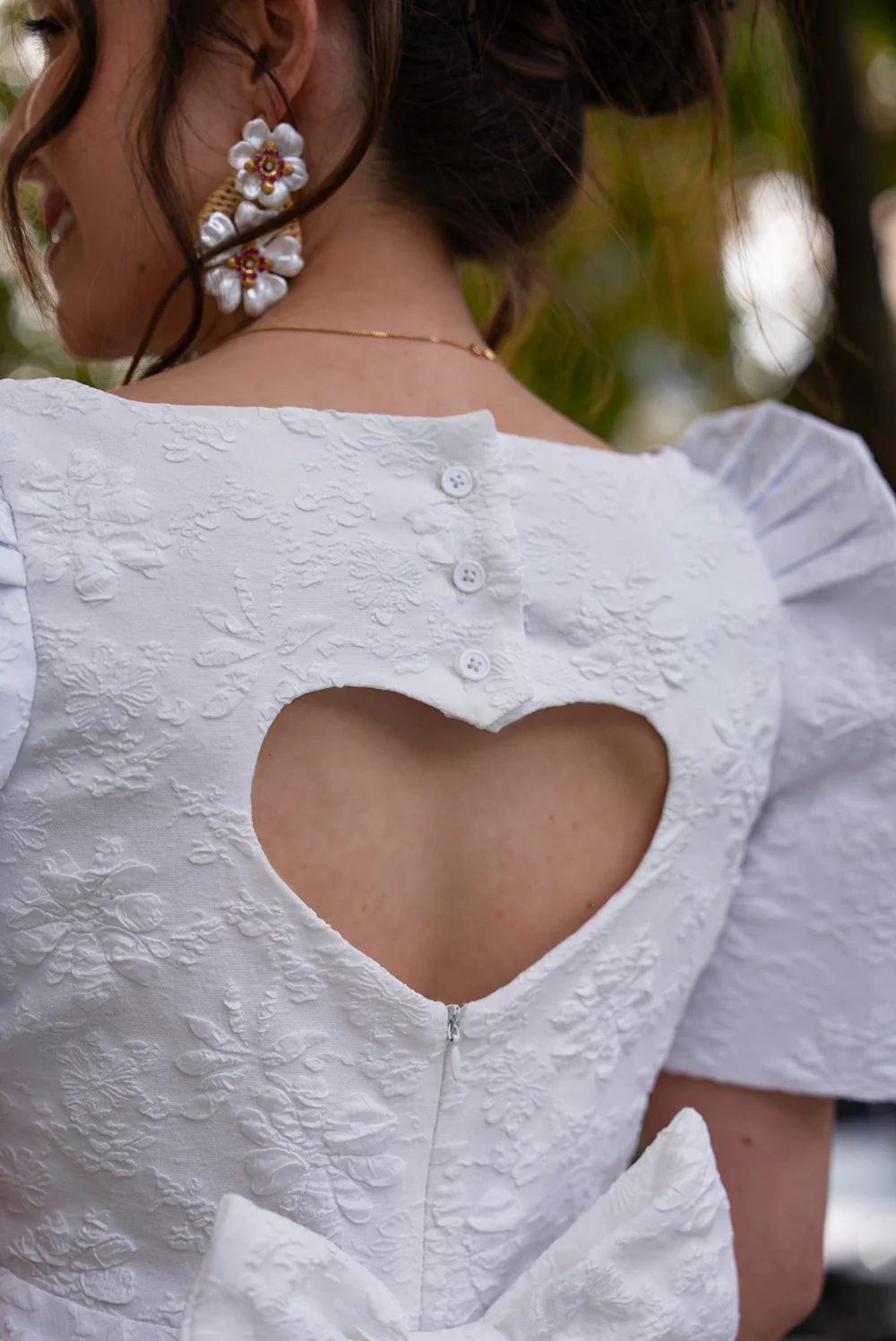 'Love' Midi Filipiniana Dress (Snow White) - Image 21