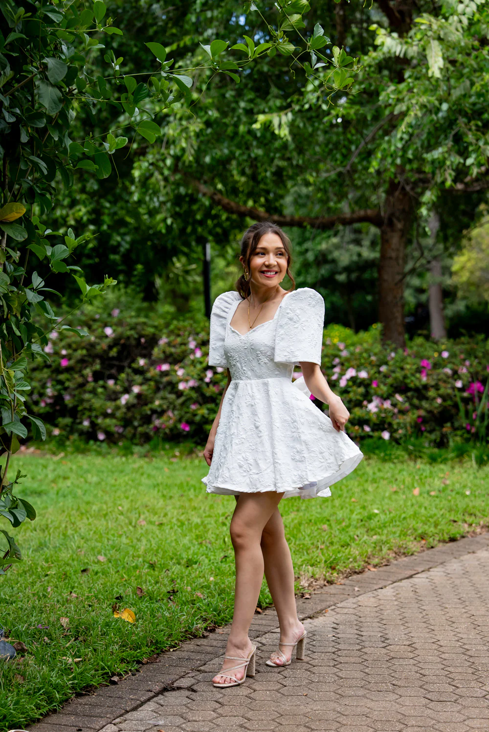 'Love' Mini Filipiniana Dress (Snow White) - Image 16