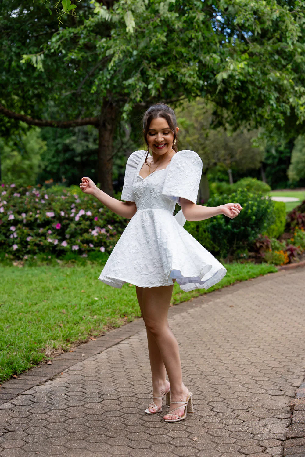 'Love' Mini Filipiniana Dress (Snow White) - Image 18