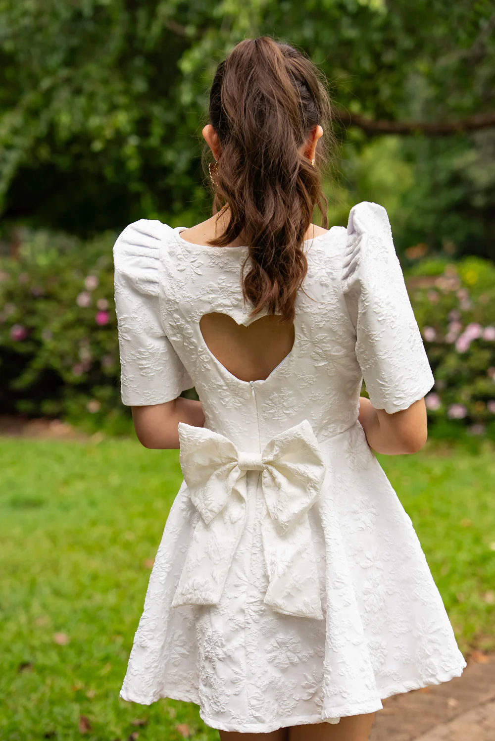 'Love' Mini Filipiniana Dress (Snow White) - Image 19