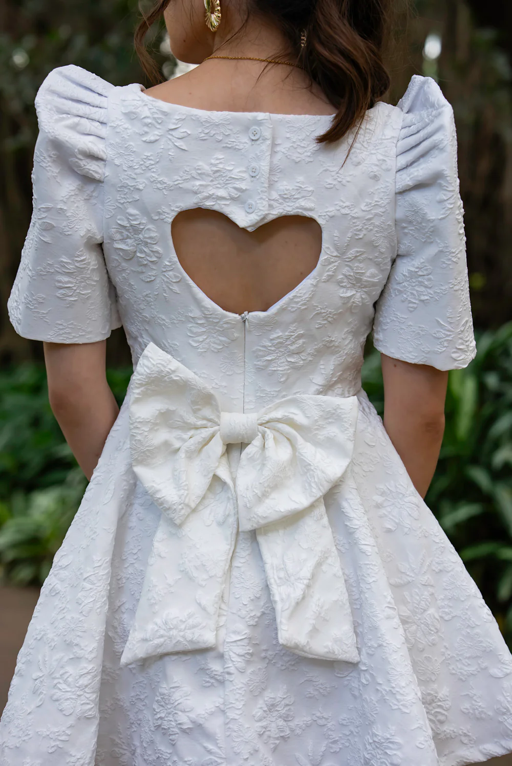 'Love' Mini Filipiniana Dress (Snow White) - Image 21