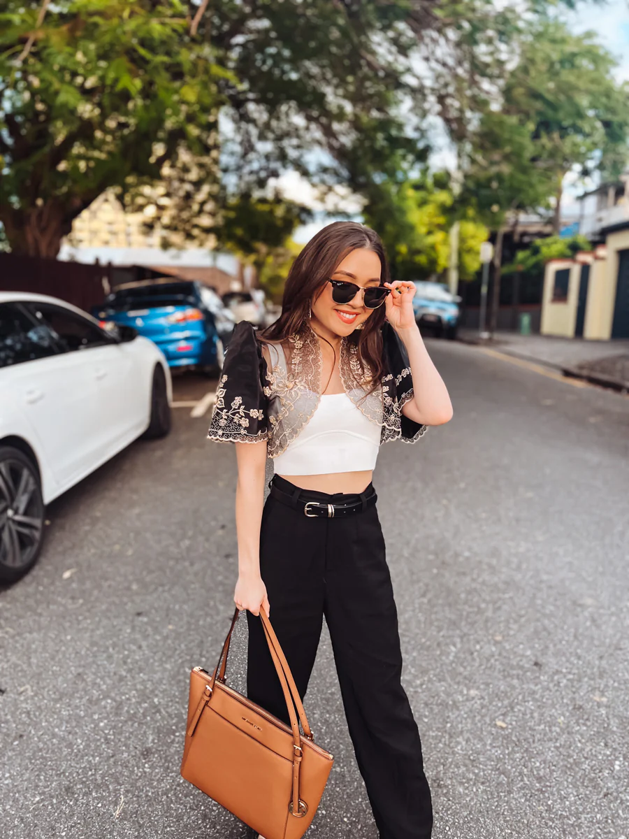 'Luisa' Bolero Filipiniana Sleeves (Black) - Image 12