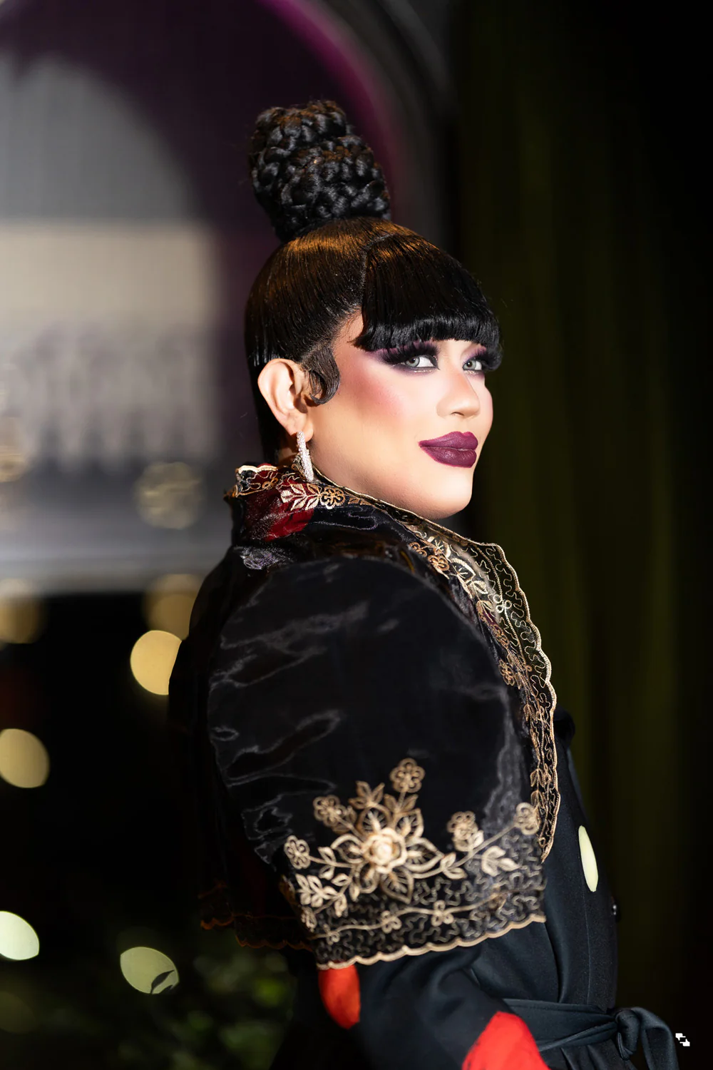 'Luisa' Bolero Filipiniana Sleeves (Black) - Image 16