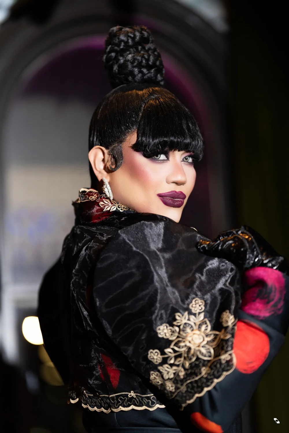 'Luisa' Bolero Filipiniana Sleeves (Black) - Image 18