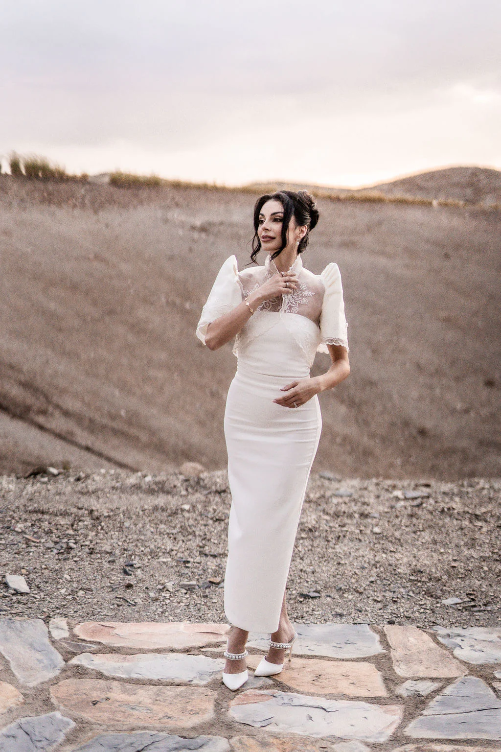 'Luisa' Bolero Filipiniana Sleeves (Ivory White) - Image 15