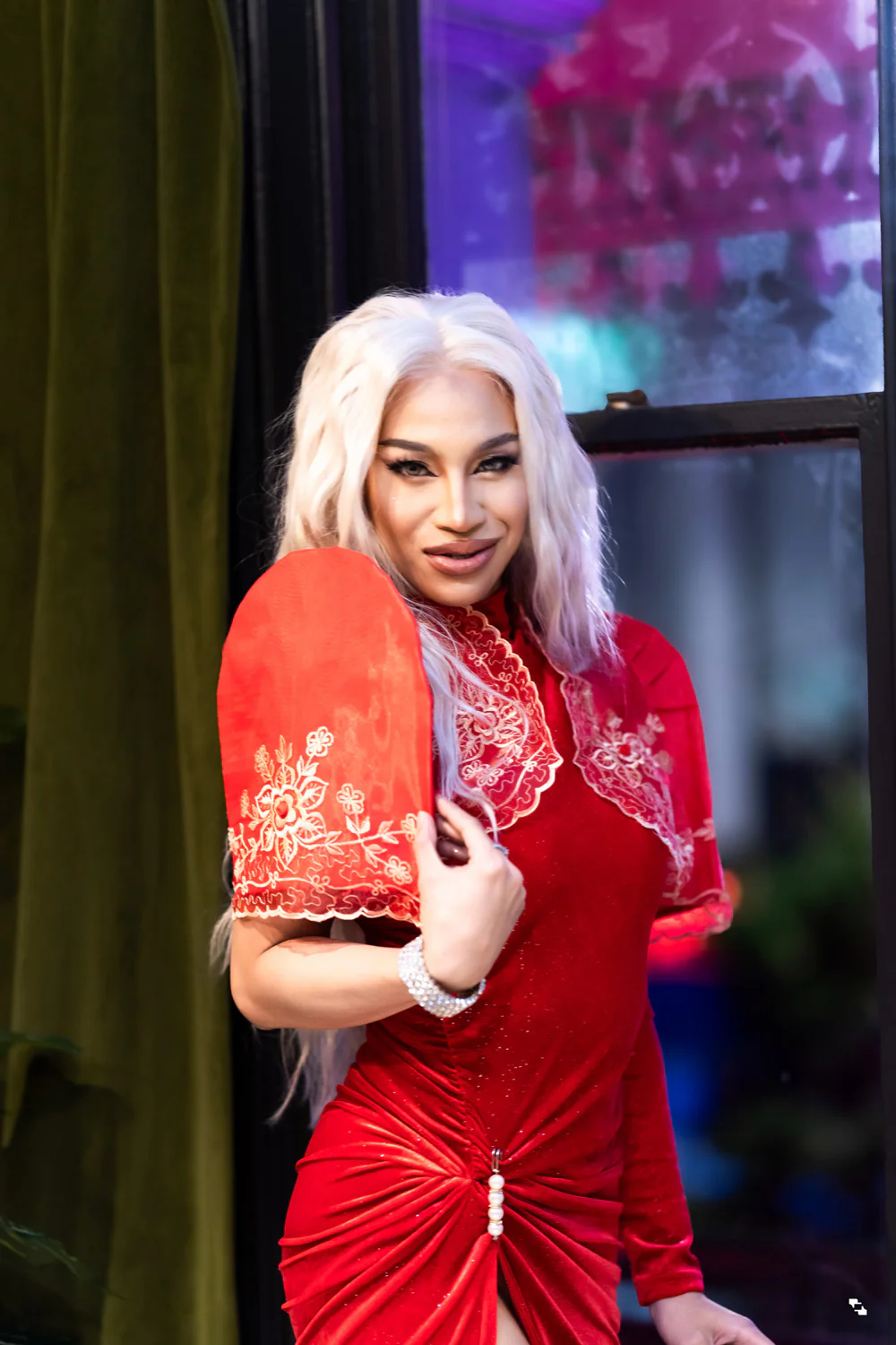 'Luisa' Bolero Filipiniana Sleeves (Red) - Image 6