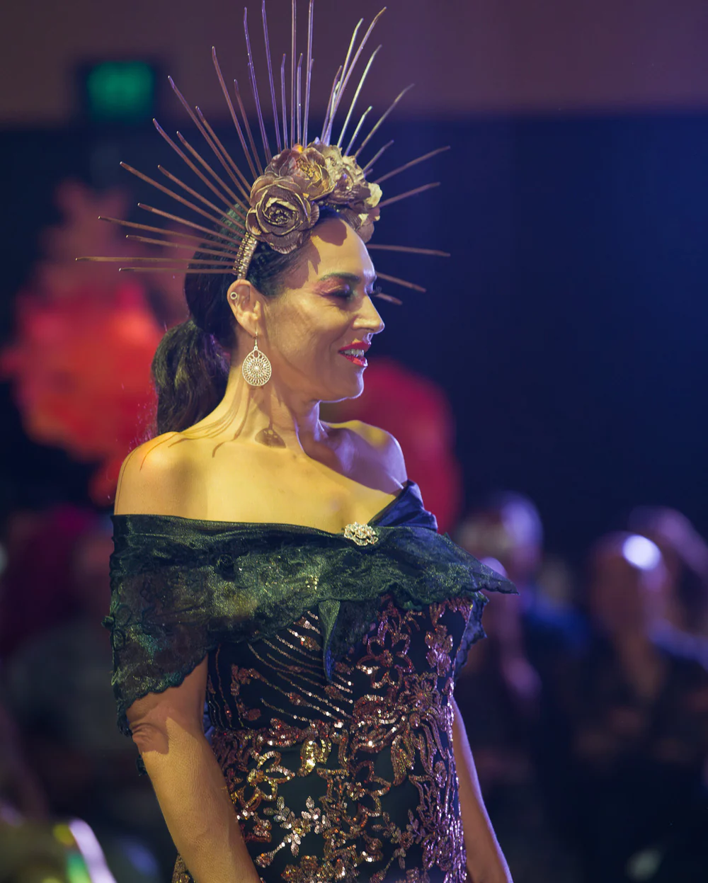 'Maria Clara' Filipiniana Alampay (Midnight Black) - Image 22