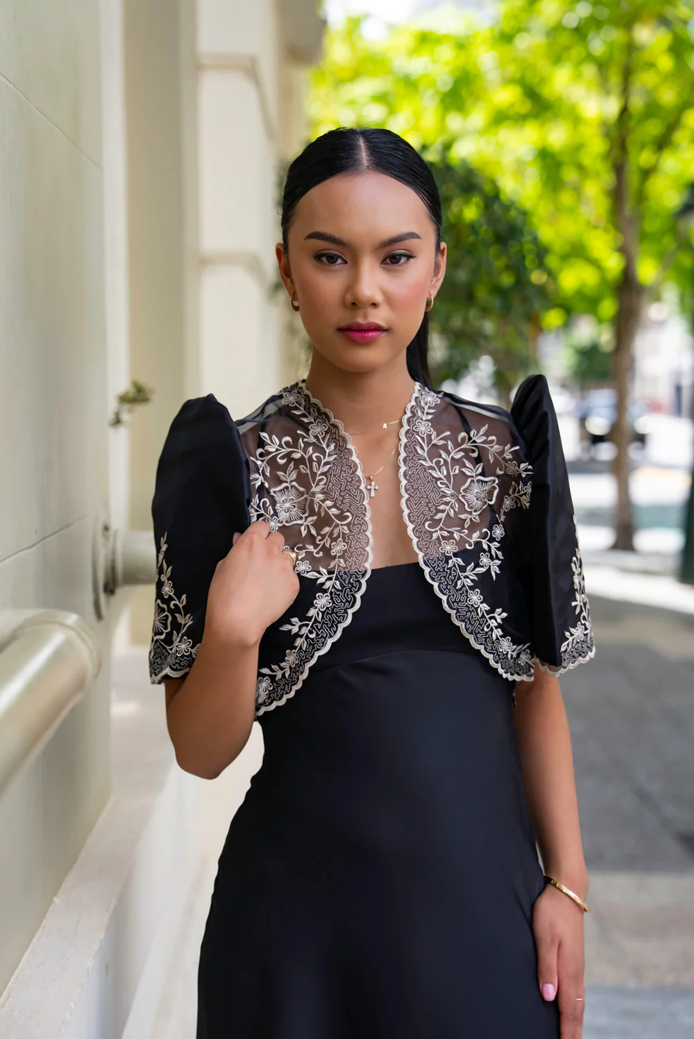 'Maria' Filipiniana Bolero (Black) - Image 10