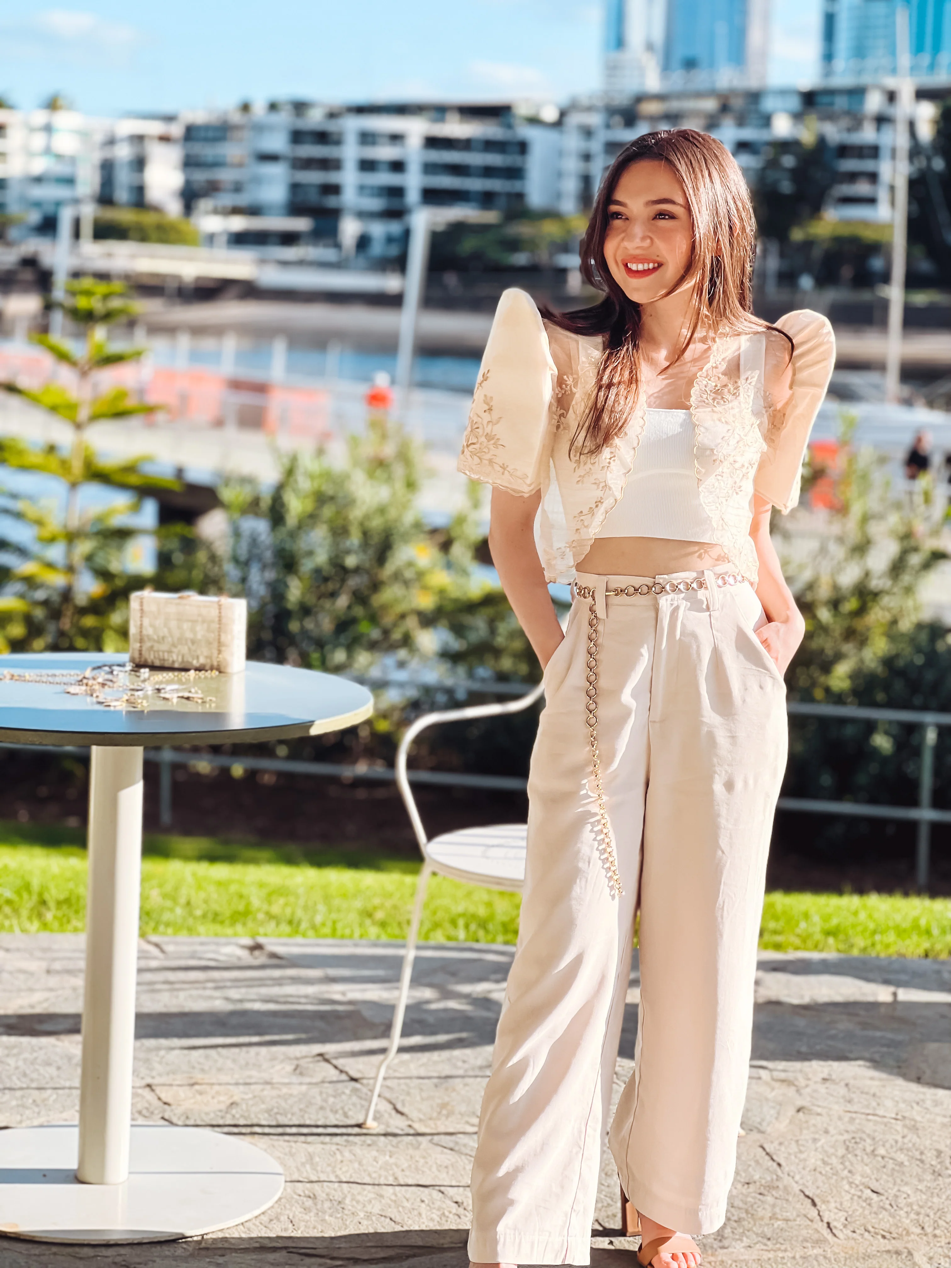 'Maria' Filipiniana Bolero (Cream) - Image 11