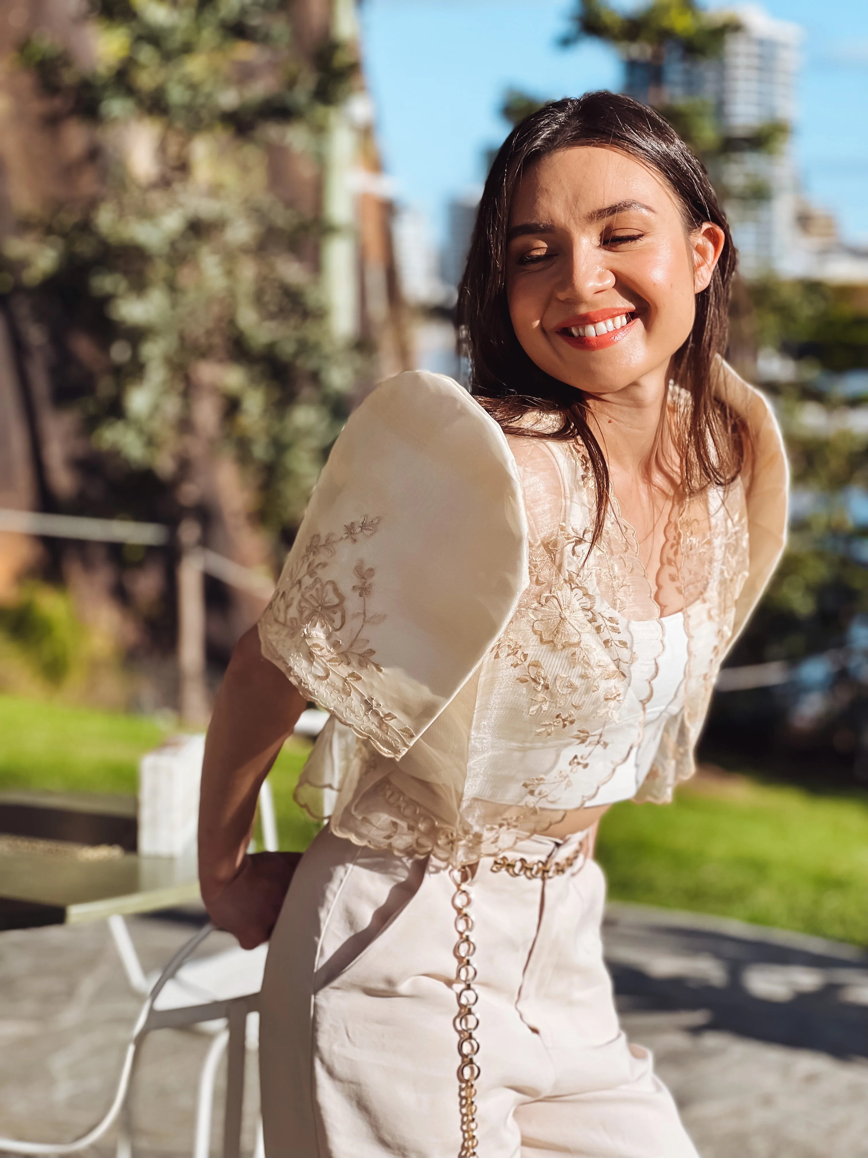 'Maria' Filipiniana Bolero (Cream) - Image 12