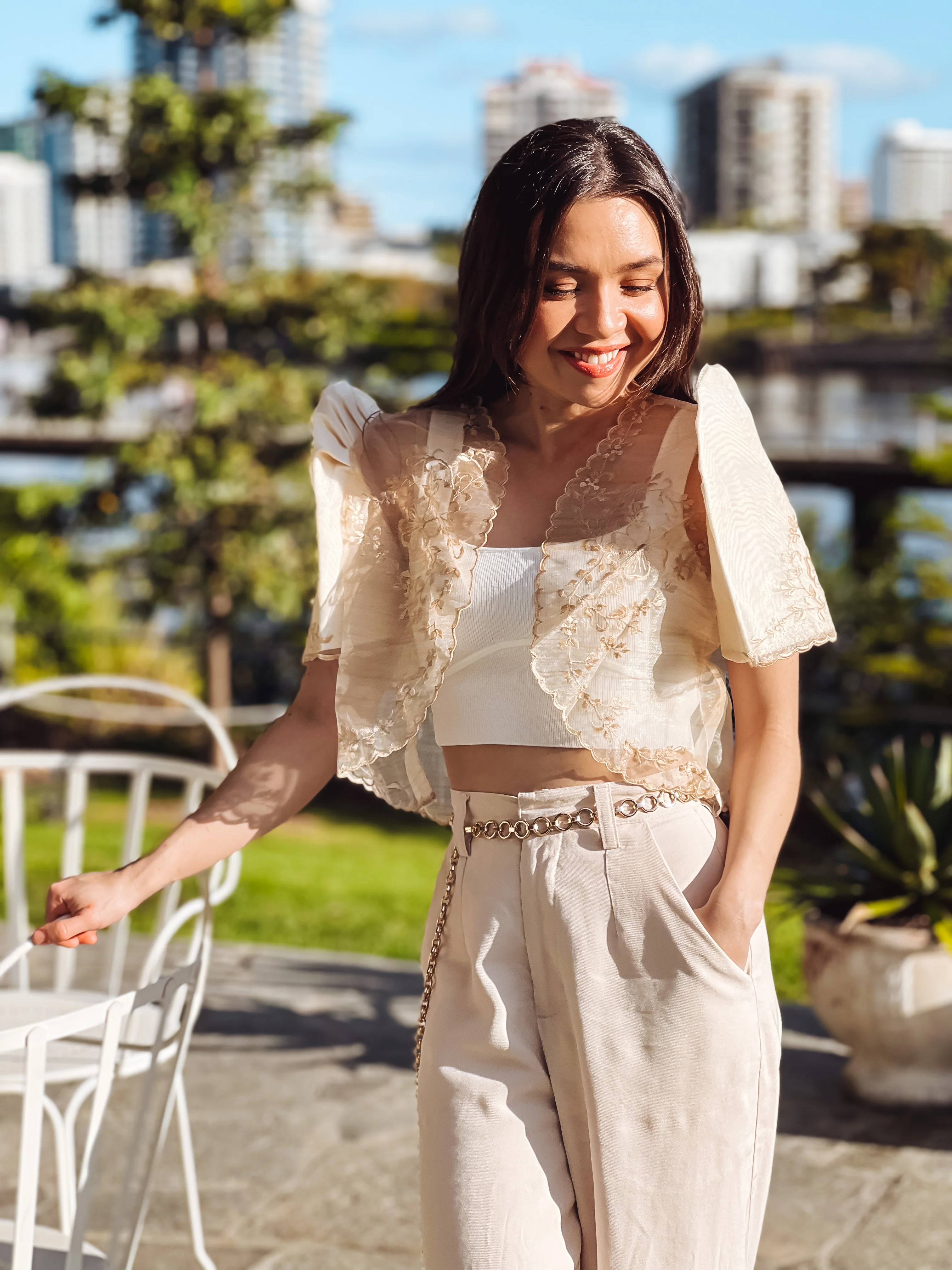 'Maria' Filipiniana Bolero (Cream) - Image 13