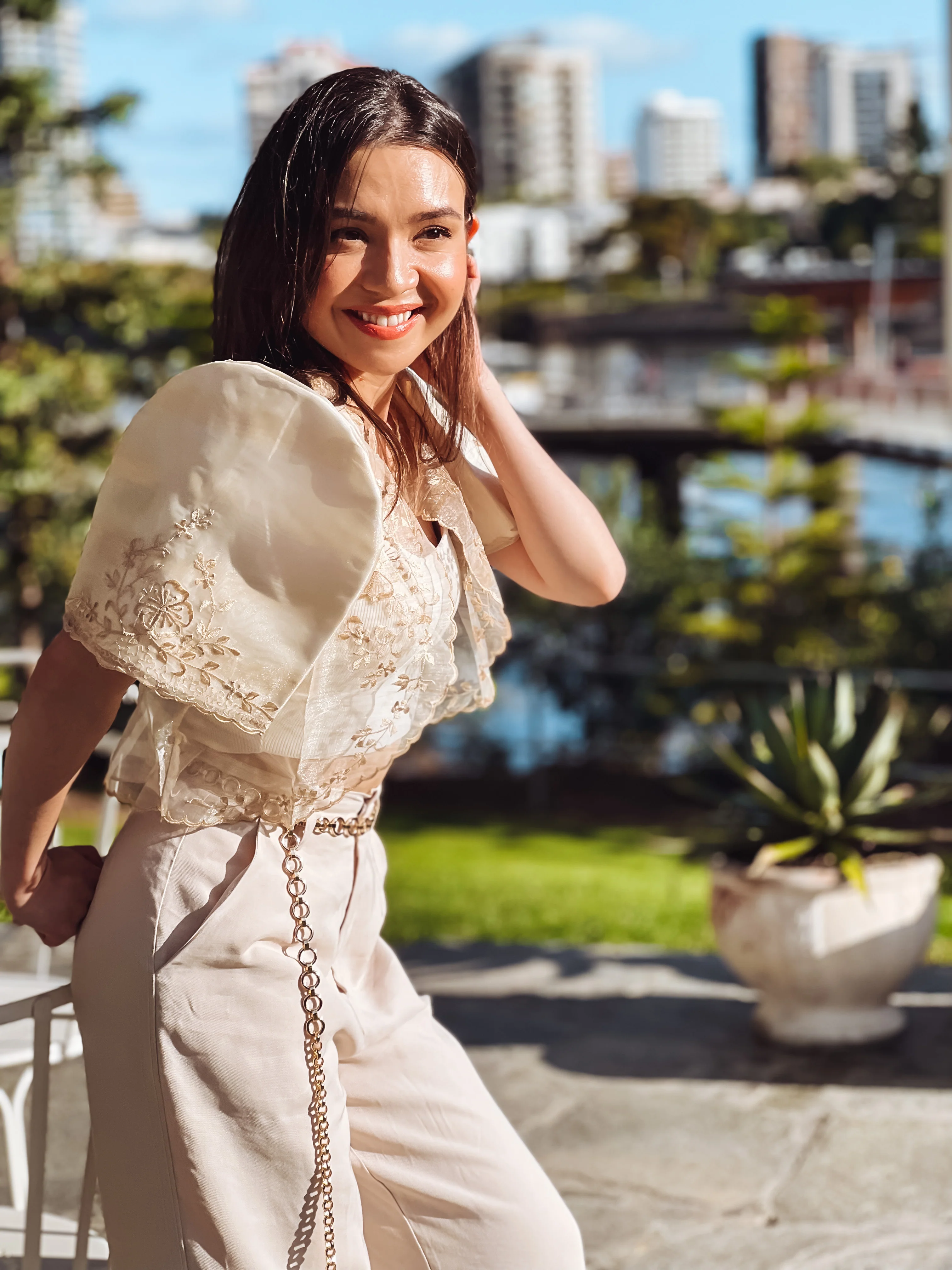 'Maria' Filipiniana Bolero (Cream) - Image 16