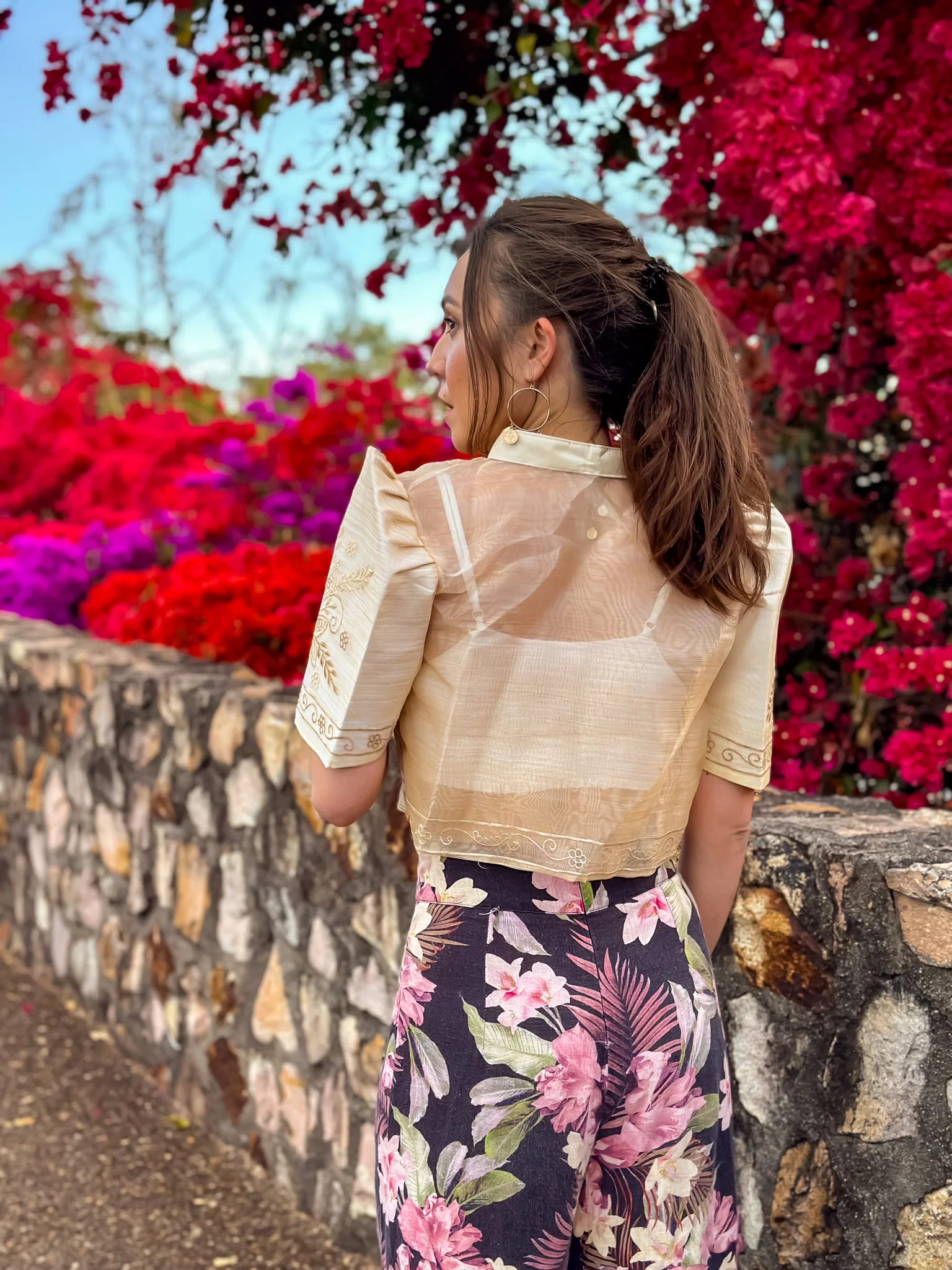 'Mutya' Filipiniana Bolero (Cream) - Image 17